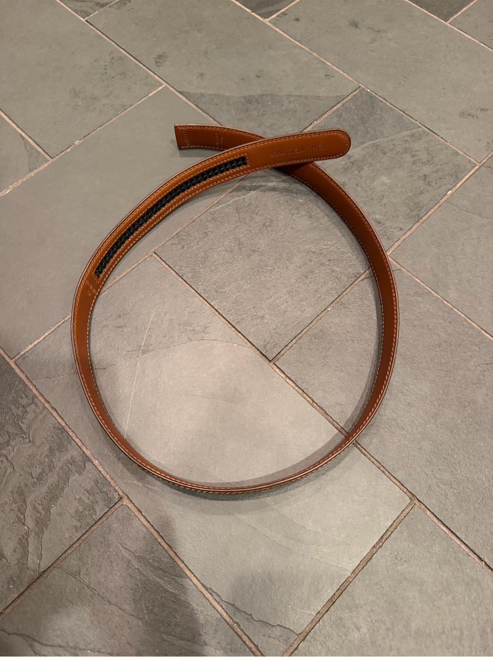 Men's Mission Belt Brown Leather Dress Belt
